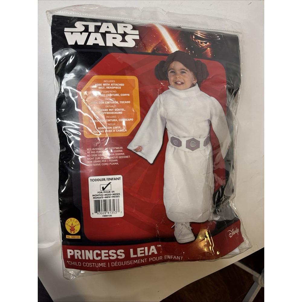 Disney Star Wars Princess Leia Baby Costume Child Toddler 24mo Officially Lic - Picture 6 of 6